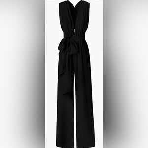 DIARRABLU Umy Wrap Jumpsuit in Black Size Latge